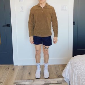 BROWN FLEECE QUARTER ZIP